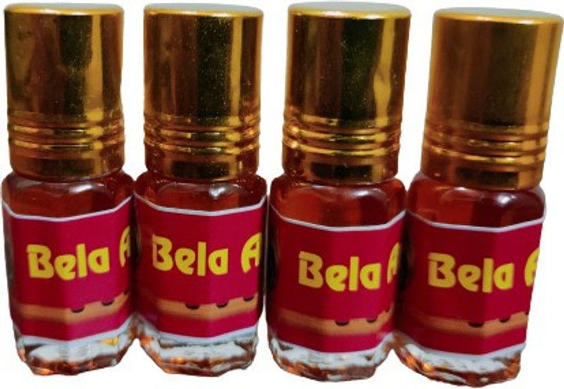 KAH ATTAR BELA ATTAR (A PACK OF 4 BOTTLES @ 3ML EACH) Floral Attar  (Natural)