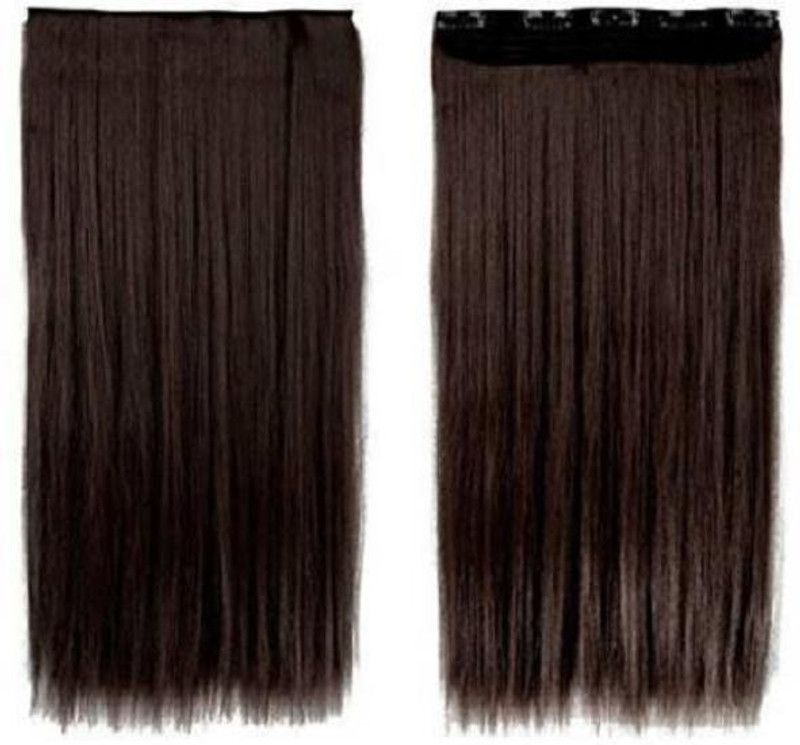 Vedica 24 Inc Brown_Straight False Extension Stylish & Amazing look for women and girls Hair Extension