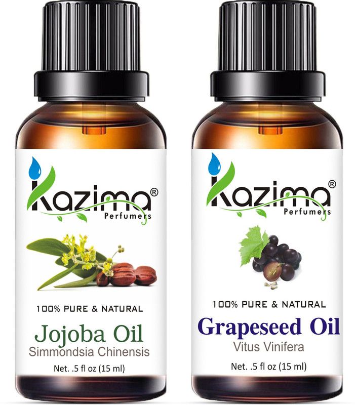 KAZIMA Combo of Jojoba Oil and Grapeseed Essential Oil ( Each 15ml )  (15 ml)