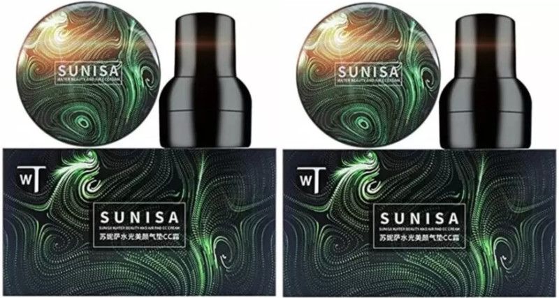 nnbb SUNISA CC Cream Waterproof Foundation for Girls and Women Pack of 2 Foundation  (Biege, 40 g)