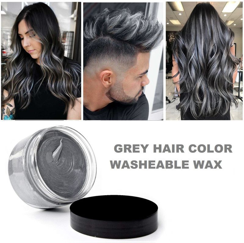 MYEONG Temporary Grey Color Wax Perfect Hair Wax , Grey