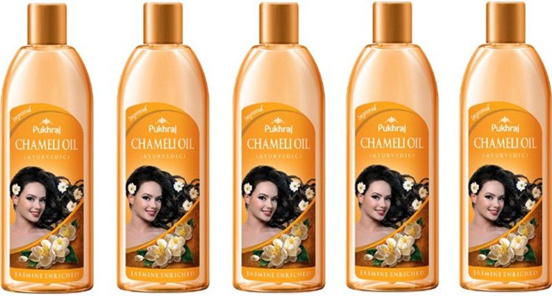 PUKHRAJ Pack of 5 Chameli (200 ml each) Hair Oil  (1000 ml)