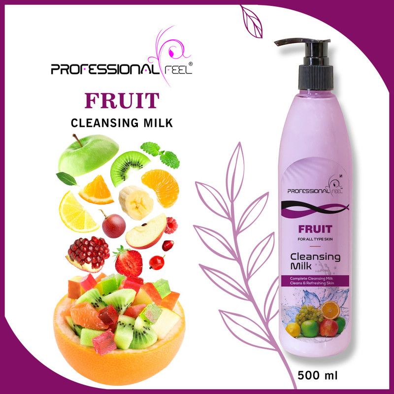 PROFESSIONAL FEEL Mix Fruit Cleansing Milk (Smooth Soft & Clean Skin) Healthy & Brightening Skin  (500 ml)