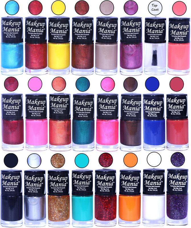 Makeup Mania Exclusive Nail Polish Set of 24 Pcs. MM-NP-90-94 Multicolor  (Pack of 24)