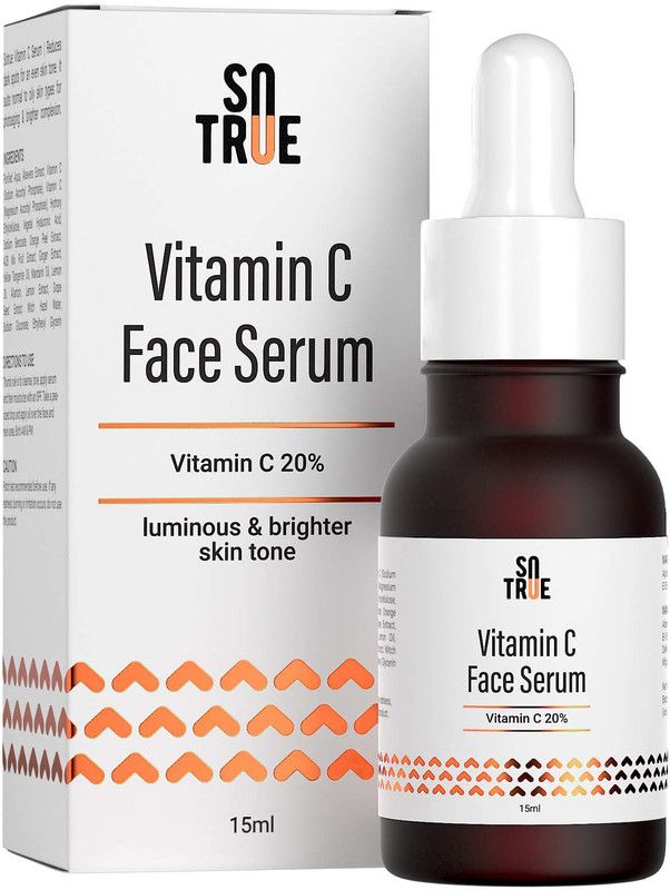 Sotrue 20% Vitamin C Face Serum | For Clear and Brighter Skin | Reduces Dark Spots  (15 ml)