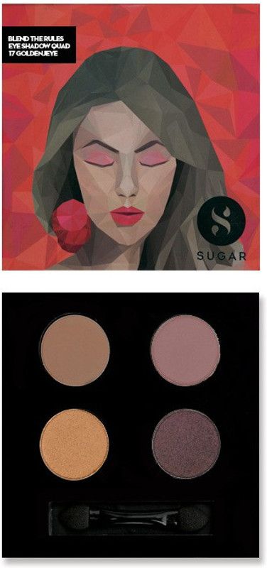 SUGAR Cosmetics Blend The Rules Eyeshadow Quad Goldeneye 5 g  (17 Goldeneye)