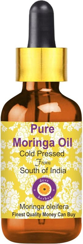 deve herbes Pure Moringa Oil (Moringa oleifera) with Glass Dropper 100% Natural Therapeutic Grade Cold Pressed  (15 ml)