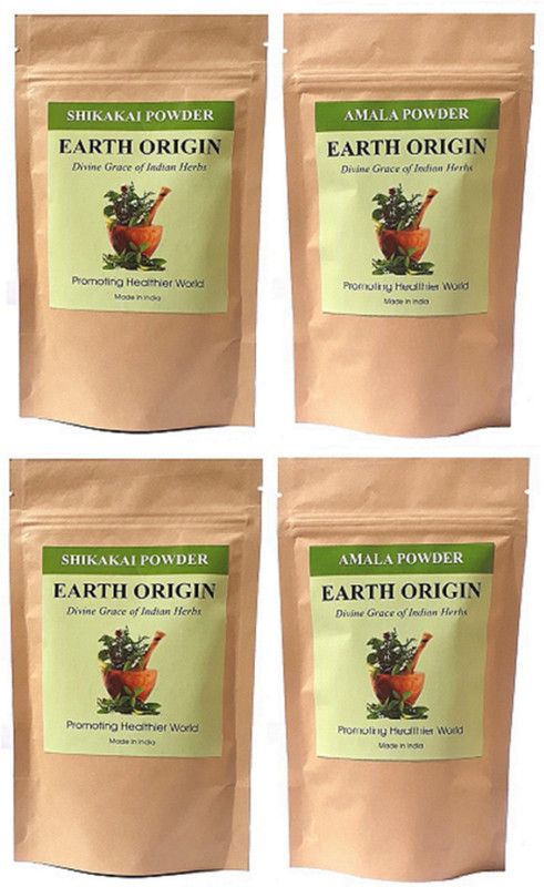 Earth Origin Shikakai Powder and Amala Powder (200 Gms each) 400 Gms  (400 g)