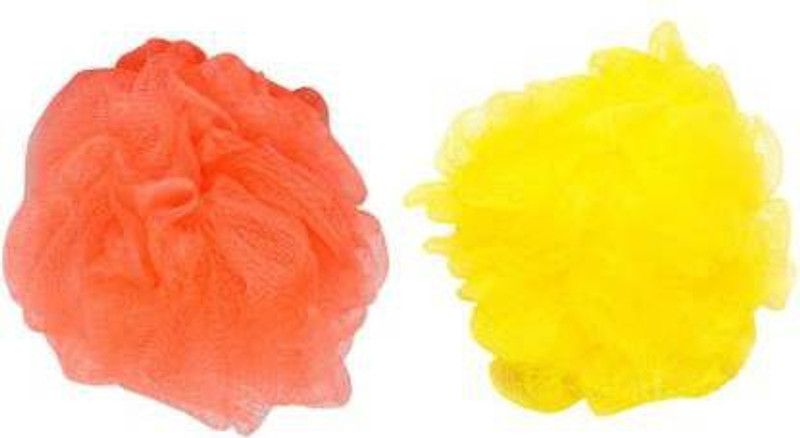 S K T Loofah  (Pack of 2, Yellow, Red)