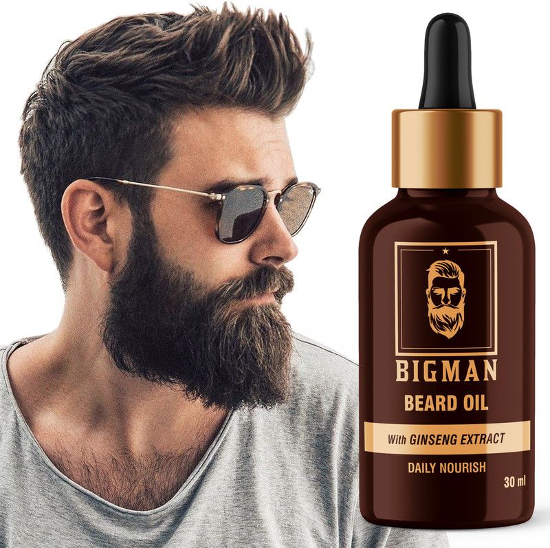 BIGMAN Beard and Moustache Oil|Non-Sticky, Light Beard Oil |Nourishes Strengthens Beard Hair Oil  (30 ml)