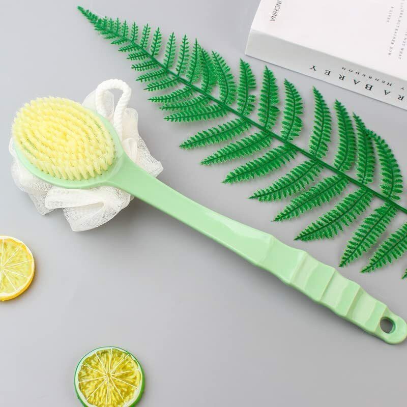 Ashopper Village 2-in-1 Bath Brush, Shower Brush Back Scrubber