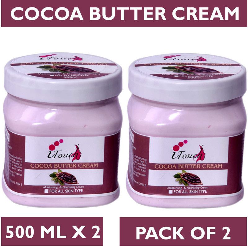 I TOUCH HERBAL COCOA BUTTER CREAM 500 ML X 2 (PACK OF 2)  (1000 ml)
