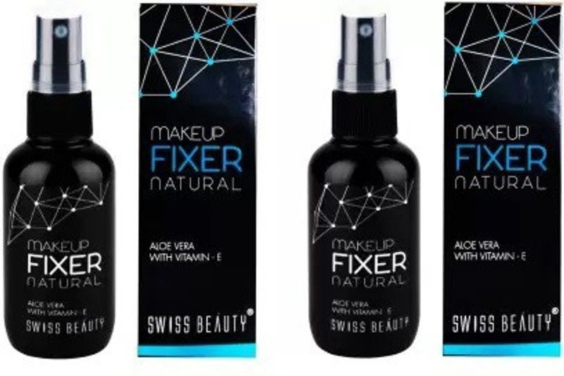 Swiss Beauty Long lasting Natural Makeup Fixer with Aloevera amd Vitamin E Primer *2 Primer - 100 ml  (multicolor)