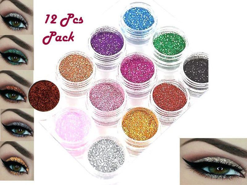 YAWI perfect best make up look shimmer glitter small box  (multi color)