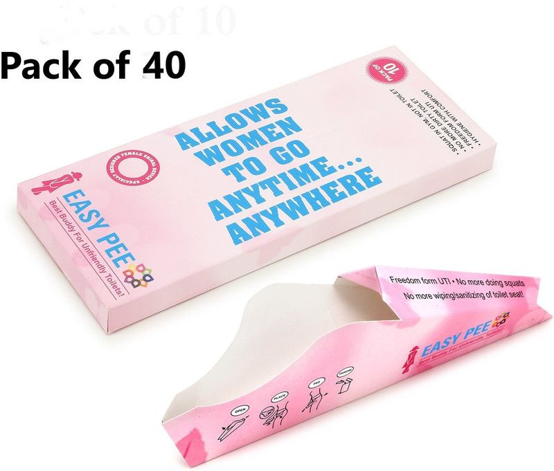 CareDone Disposable Urinal Funnel, Leakproof Stand for Women for Dirty Toilets.(Packof40) Disposable Female Urination Device  (pink, Pack of 40)