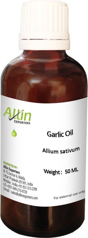 Allin Exporters 50-2051,Garlic Oil - 100% Pure , Natural & Undiluted  (50 ml)