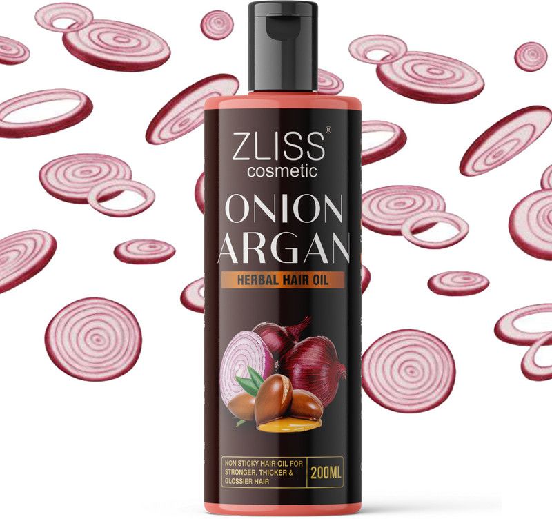 ZLISS Red Onion Argan Oil For Stronger & Glossier Hair Oil_200ML(PACK OF 1) Hair Oil  (200 ml)