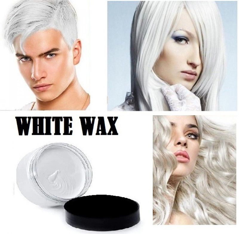 imelda WHITE HAIR COLOR WAX For Natural Hair Use in Halloween Christmas Party , WHITE
