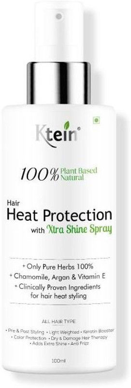 ktein 100% Plant based Natural Heat Protection Spray with EXTRA SHINE Hair Spray  (100 ml)