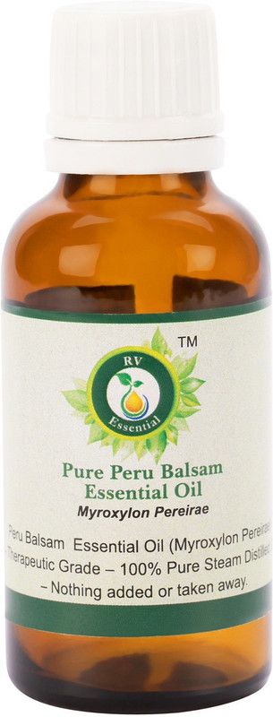 R V Essential Pure Peru Balsam Essential Oil 30ml- Myroxylon Pereirae (100% Pure and Natural Steam Distilled)  (30 ml)
