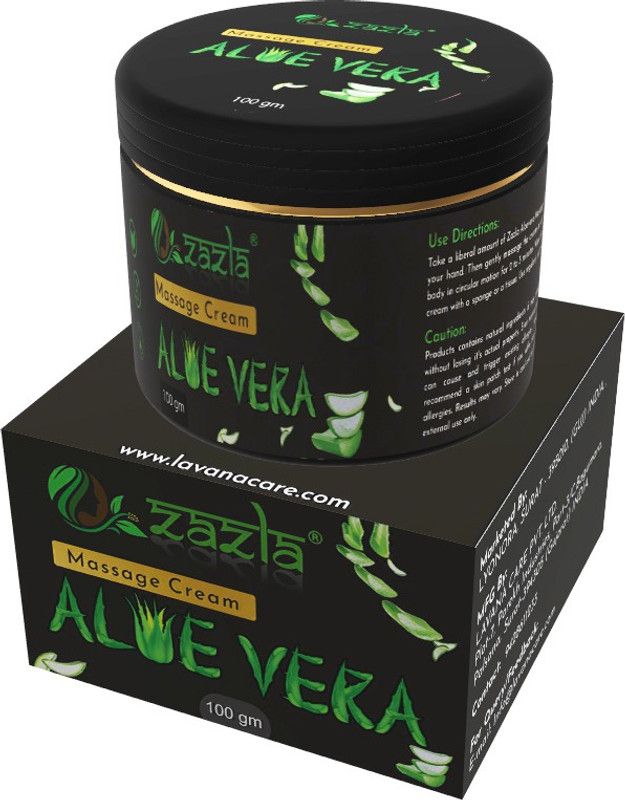 Zazla AloeVera cream Ultimate for Skin and Hair - No Parabens, Silicones, Mineral Oil,  (100 g)