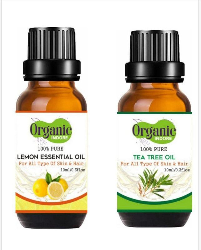 OrganicIndore 100% pure tea tree and lemon essential oil - 20 ml  (20 ml)