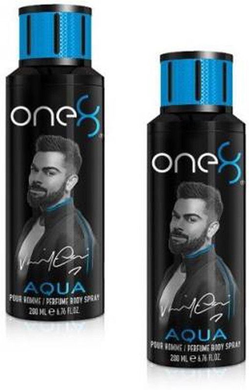 one8 by Virat Kohli Virat Kohli Aqua Body Spray 200ml - 2Pcs Deodorant Spray - For Men  (400 ml, Pack of 2)