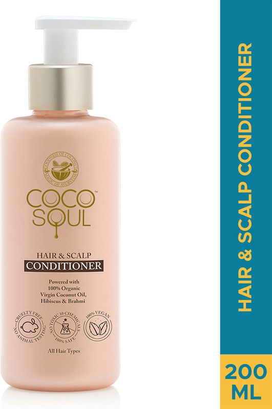 Coco Soul Hair + Scalp Conditioner with Coconut & Ayurveda for Shiny Silky & Strong Hair  (200 ml)