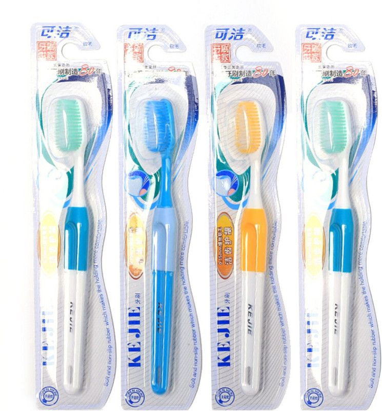 Kejie Soft toothbrush Soft Toothbrush  (4 Toothbrushes)