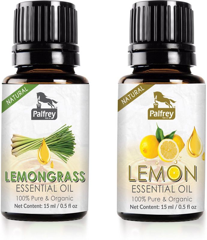 PALFREY 100% Pure Natural Organic Lemon Essential Oil (15 ml) + Lemongrass Essential Oil (15 ml)  (30 ml)