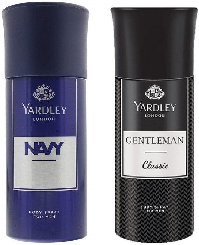 Yardley London 1 Navy &1GENTLEMAN Classic Body Spray (150 ml Each Pack of 2) Body Spray - For Men & Women  (300 ml, Pack of 2)