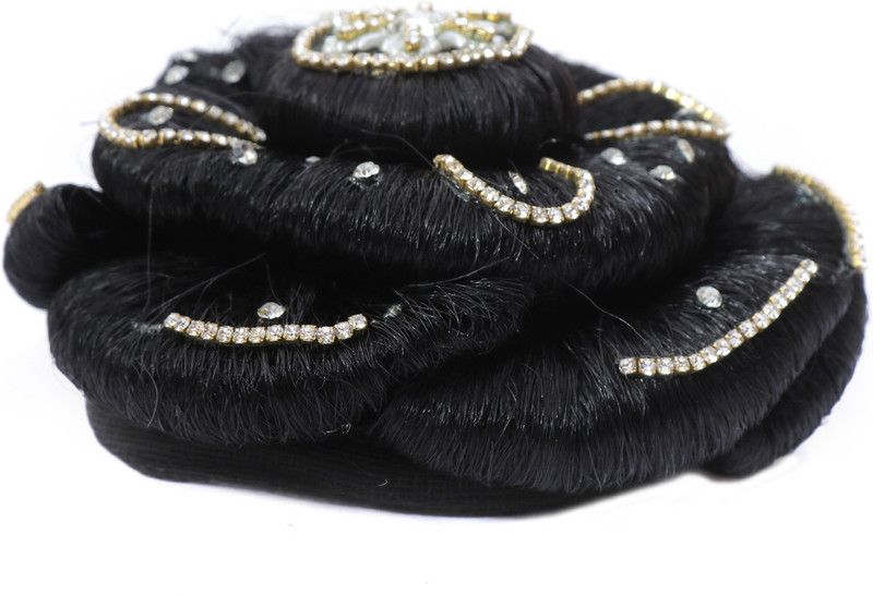 NAVMAV Bridal Wedding Juda Extension Stone Work Juda For Festive Designer Stone Hair Extension