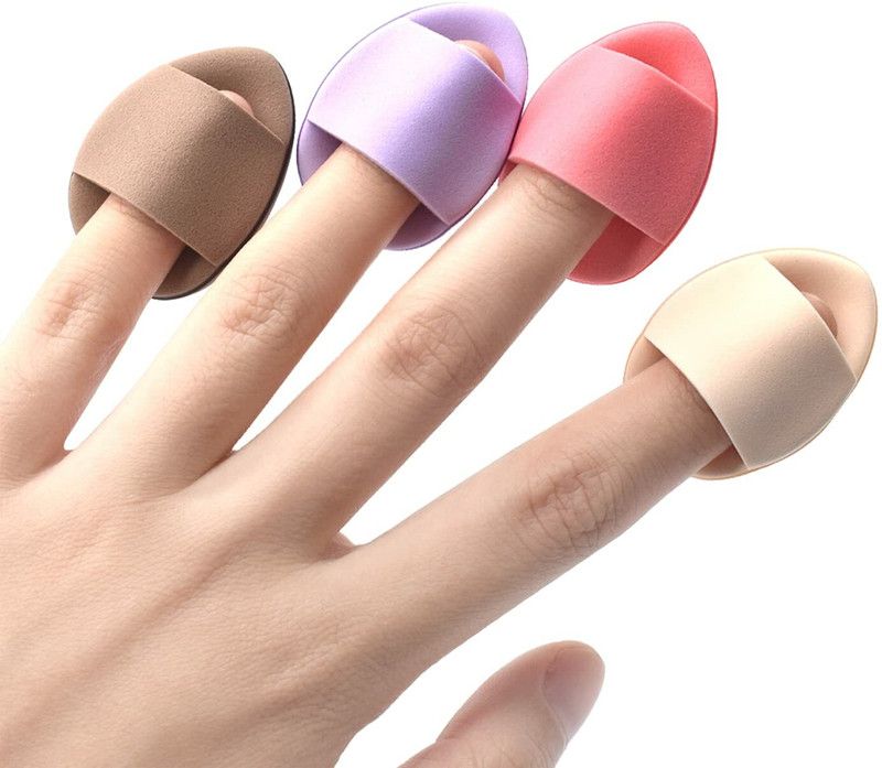 KIRA 4 Pcs Finger Makeup Puff, Super Soft Beauty Makeup Tools And Blending Sponge