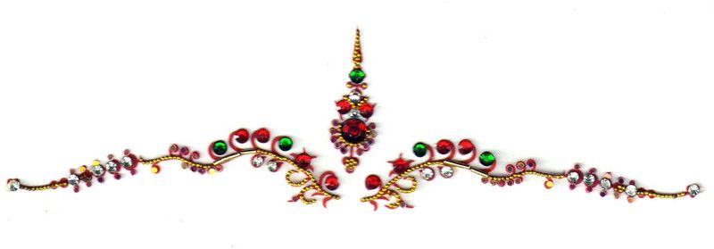 Fashion Max Fancy Royal Style Bridal Forehead Red Bindis  (Fancy Design)