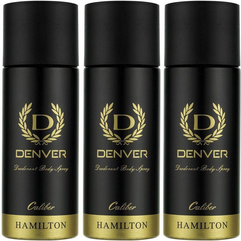 DENVER CALIBER Deodorant Spray - For Men & Women  (165 ml, Pack of 3)