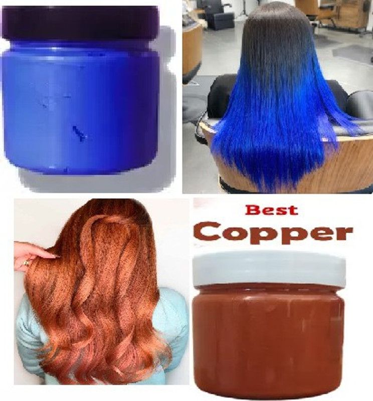 GABBU Parties And Special Occasions Hair Fashion color copper & blue , copper, blue