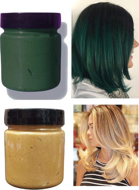 THTC Combo of Temporary Hair colour wax bottle green & gold Hair Wax , GOLD, BOTTLE GREEN
