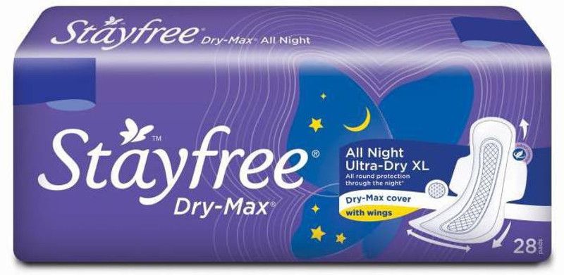 STAYFREE drymax all night ultra-dry xl 28 Sanitary Pad  (Pack of 28)