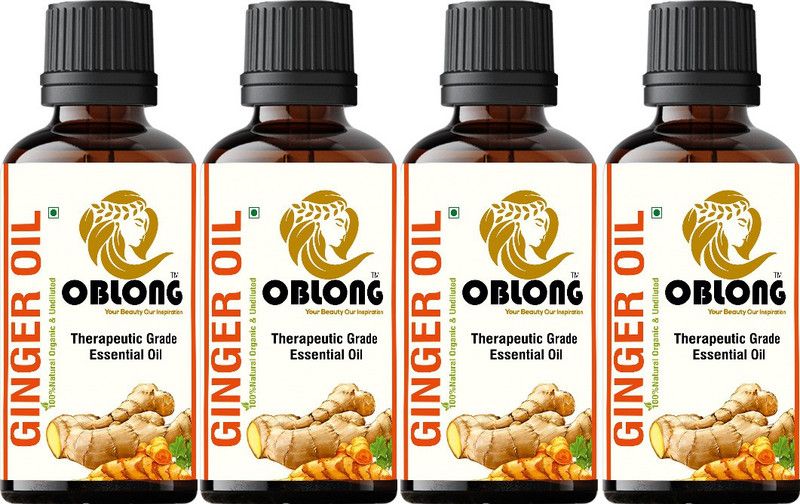 OBLONG PREMIUM QUALITY 100% ORGANIC GINGER OIL 4 BOTTLE(S) OF 10ML  (40 ml)