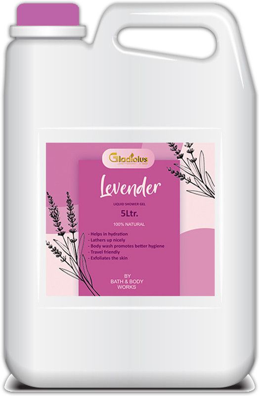 Gladiolus Lavender Moisturizing Shower Gel - 5 L, Paraben Free, For All Skin Types, Refill  (5 L)