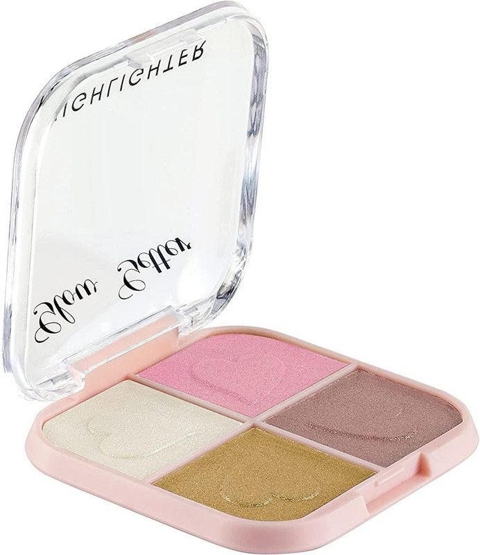 GULGLOW99 New 3D Radiant Glow Getter Highlighter Palette , Concrete, Blossom, Soft Peach Highlighter  (MULTI COLOR)