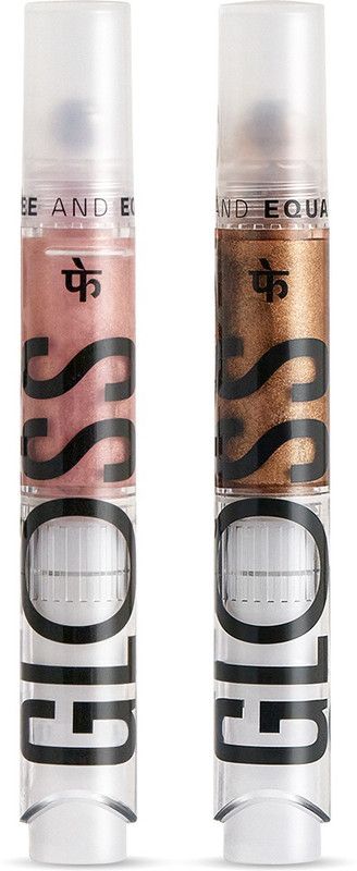 FAE Beauty 2 Lip Gloss Bundle - Becoming and Emerging || Non sticky, Transparent, Shimmery  (6 ml, Bronze, Rose Gold)