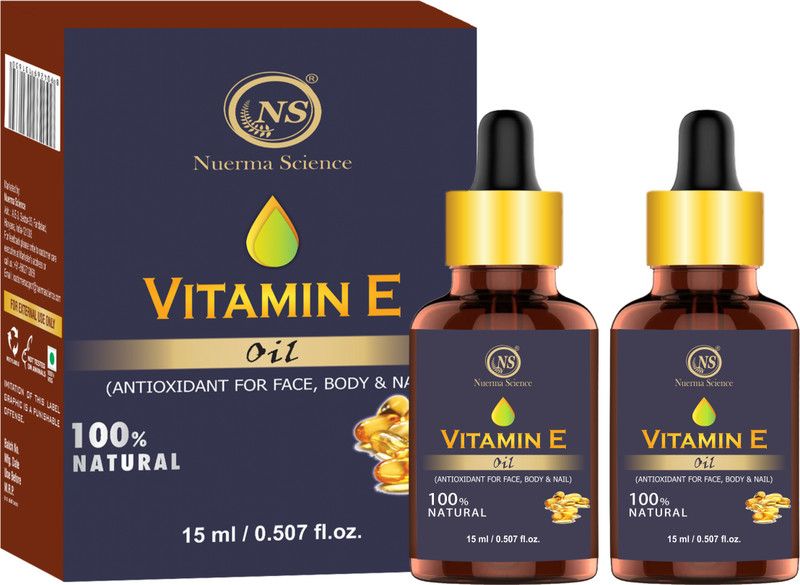 Nuerma Science Vitamin E Oil (Pure & Natural) For Healthy Skin & Fairness (Pacl  (15 ml)