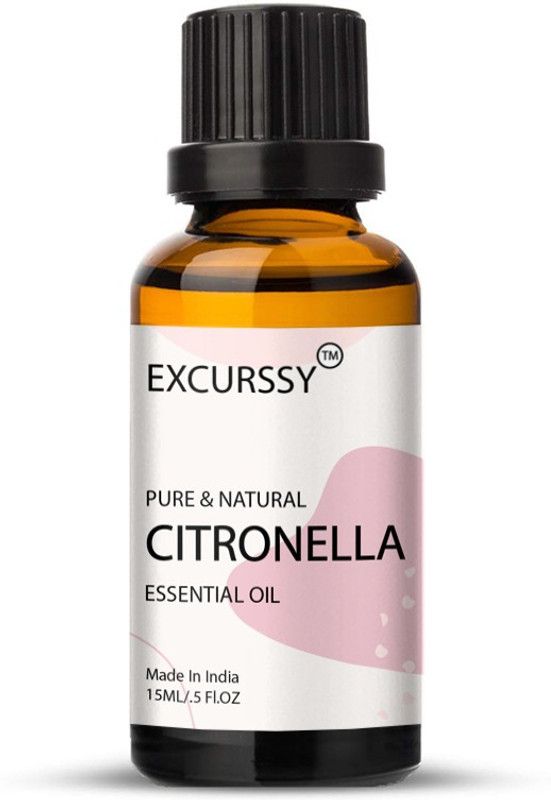 EXCURSSY Citronella Essential Oil for Hair, Oily Skin, Aromatherapy - 100% Pure, Natural  (15 ml)