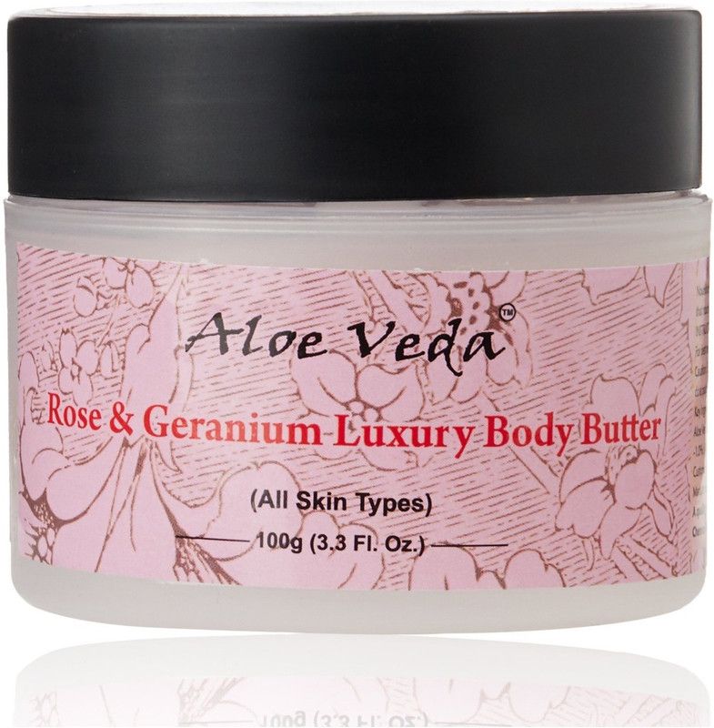 Aloe Veda Luxury Body Butter - Rose & Geranium  (100 g)