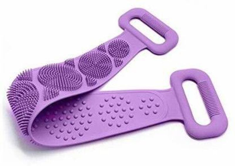 WOLBLIX Silicone Back Scrubber Belt Soft Body Massage Cleaning Exfoliating Bath Brush