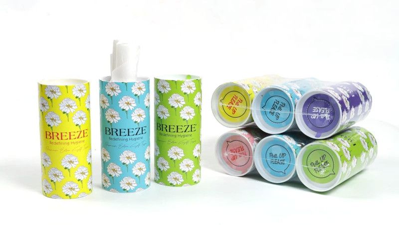 BREEZE Facial Tissue Round Box  (300 Tissues)