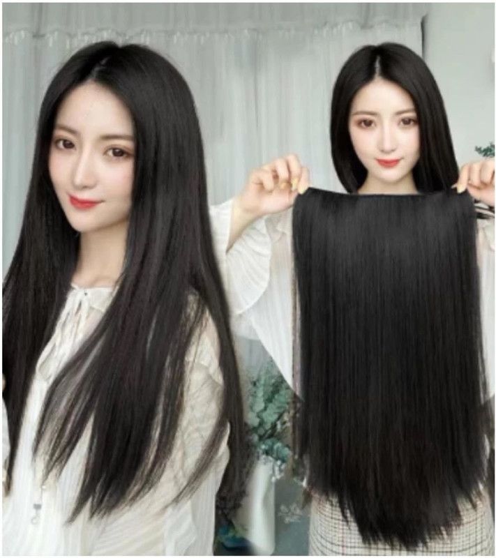 Rizi Best Quality 5 clip based black straight Extension Hair Extension