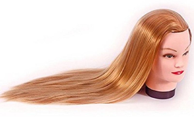 Confidence Salon Practice dressing Training Dummy With Clamp Stand , Light Brown Hair Extension