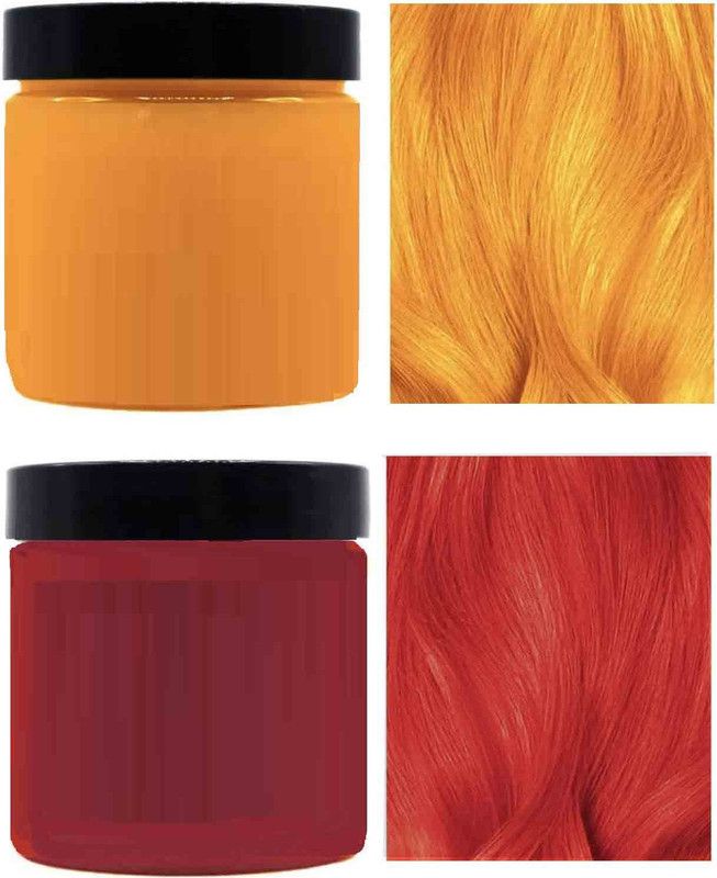 THTC Red/Yellow Temporary Hair colour wax , Red, Yellow
